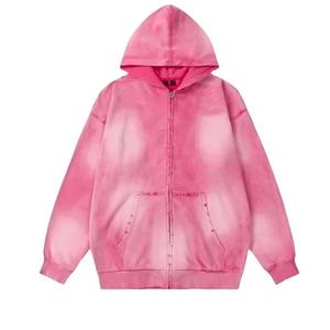 Sudaderas con Capucha Extra Grandes con Logotipo Personalizado, Lavadas al Ácido, Desgastadas, para Hombre, Sudaderas Vintage Rotosas, Sudaderas de Gran Peso al por Mayor - Product Image 3