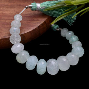 Amazing Natural Russian Emerald Faceted Rondelle Shape Gemstone Beads 4x4mm-12x12mm 4 Inch Gemstone Strand For Making Jewelry - Product Image 2