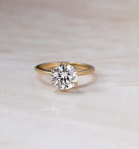 VVS Diam Luxury S925 Sterling <b>Silver</b> Lab Grown Diamond Engagement <b>Ring</b> Tulip Petal 6 Prong <b>Solitaire</b> Wedding Anniversary Gift - Product Image 1