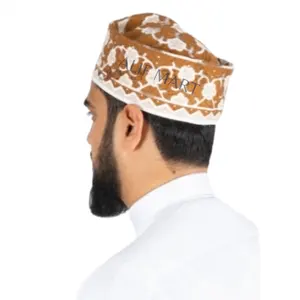 New Arrival Islamic Hat Namaz Cap Muslim Topi For Men Knitted Bucket Hat Kufi Hats For Men Muslim Kufi Custom Omani Caps kufi ha