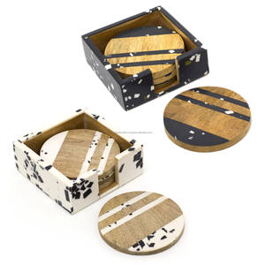 Sous-verres exquis nouveau Style classique bonne qualité bois résine rivière époxy usine directe prix de gros - Product Image 2