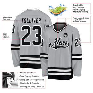 Maillots de hockey sur glace personnalisés en gros |   Fabricant OEM ODM |   Uniformes d'équipe imprimés |   Logo personnalisé Nom Numéro |   100% - Product Image 4