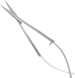 Tijeras Profesionales Curvas con Microresorte, Punta Fina de Precisión, Acero Inoxidable, Herramienta de Manicura, Recorte de Cutículas, Depilación de Cejas - Product Image 1