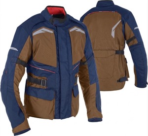 Chaqueta de Motocicleta para Hombre, Manga Larga, Bloques de Color, Resistente al Viento, Poliéster y Nailon, para Todas las Estaciones, Ropa de Carreras - Product Image 1
