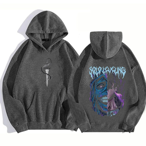 Modern artistic print cozy cotton blend <b>pullover</b> <b>women</b> printed hoodies casual streetwear fashion <b>women</b> printed hoodies - Product Image 3
