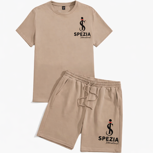 Ensemble court 2 pièces pour homme, délavé à l'acide, avec t-shirt court surdimensionné et short imprimés sur mesure - Product Image 1