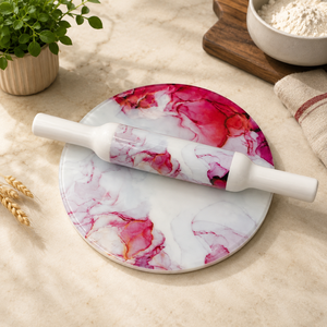 Falah International Chakla Belan Rolling Pin Kitchen <b>Baking</b> Accessories Dough Board Food Preparation <b>Equipment</b> OEM Chakla Belan - Product Image 2