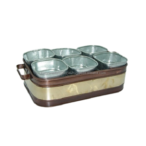 Ensemble de jardinières de luxe de trois pièces avec plaque pour accessoires de plantes florales de jardin et de restaurant à la maison - Product Image 2