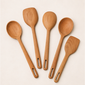Ensemble d'ustensiles de cuisine classiques en bois, cuillères et spatules en bois, articles de cuisine pour la vente en gros, fournitures pour la maison et les restaurants - Product Image 3