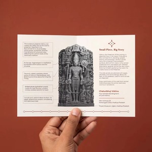 Sculpture de Vishnu du XIIe siècle |   Réplique d'art de temple de divinité hindoue Chaturbhuj - Product Image 5