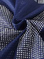 Maillot de football américain bleu tendance pour femme, en maille ornée de strass, col en V, argenté, scintillant, style streetwear décontracté pour femme