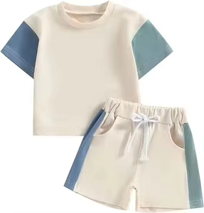 Vêtements pour enfants unisexes personnalisables en gros, t-shirt et pantalon décontractés pour garçons et filles, ensembles de vêtements en 2 pièces - Product Image 2
