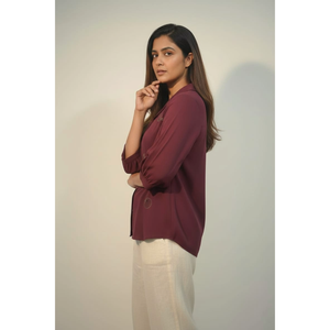 Camisa Bordada Bird Zari para Mujer, Manga Corta, Estilo Casual, Ligera, Corte Elegante - Product Image 4