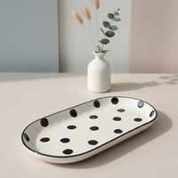 Plat à four en grès de qualité supérieure 3460902-30X16, ovale moderne, sans plomb, compatible micro-ondes, écologique, compatible lave-vaisselle, 12 pouces