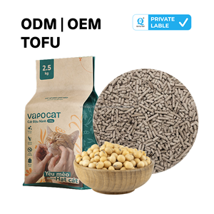 Litière pour chat au tofu 5kg, agglomérante, parfum café, biodégradable, jetable aux toilettes, très absorbante - Product Image 1