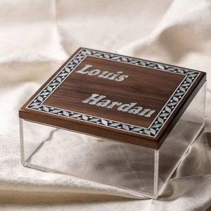 Boîte cadeau décorative moderne en acrylique carrée classique, incrustation de nacre, boîte à chocolat multifonctionnelle durable pour la fête des mères - Product Image 6