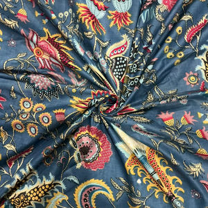 Tissu en coton imprimé floral bohème bio personnalisé pour robes, sacs, rideaux et textiles de maison pour femmes et garçons - Product Image 5