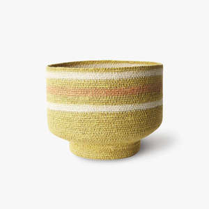 Best Selling Braided Seagrass Storage <b>Bins</b> Basket Neutral Stripe Pattern Handmade Eco Friendly Decorative Basket Wholesale Bulk - Product Image 3