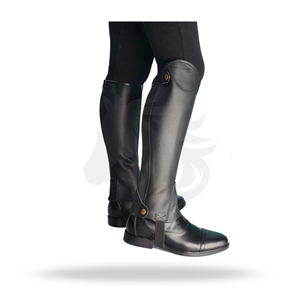 Horse Riding Half <b>Chaps</b> Customized Equestrian <b>Leather</b> <b>Chaps</b> for Training Riding and Competition Use - Product Image 1