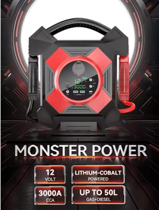 เครื่องจั๊มพ์สตาร์ทแบบพกพา 100% Heavy Duty, แรงดัน 12V กระแสสูงสุด 30000A, แบตเตอรี่ลิเธียม, สำหรับอุณหภูมิ -40 องศา ° เอฟ อินสแตนท์ สตาร์ท ออล สำหรับ 50 ลิตร - Product Image 3