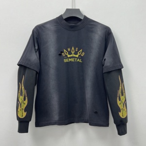 Camiseta de Manga Larga para Hombre, Estilo Waffle, 320 g/m², Lavado Ácido, Corte Cuadrado, 100% Algodón Premium, Doble Capa Térmica - Product Image 3