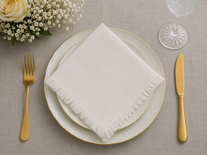Serviette de table en coton et lin de luxe - Product Image 4