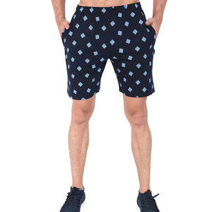Shorts de bain décontractés pour hommes avec logo personnalisé, 100% coton, écologiques, séchage rapide, imprimés par transfert thermique, vêtements de plage - Product Image 1