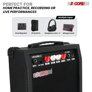 5 Core Guitar Amplifier 20W Electric Portable <b>Mini</b> Amp w Built in 6.5" <b>Speaker</b> Aux Headphone Jack - Product Image 4