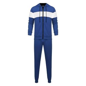 Survêtement décontracté à capuche personnalisé pour homme, hiver, respirant, écologique, grandes tailles, en polaire polyester/coton, avec logo frontal et cordon de serrage - Product Image 1