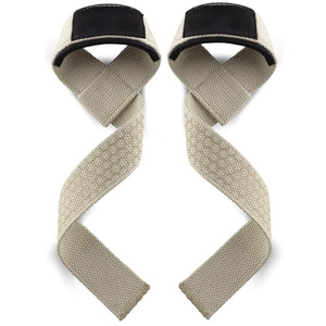 Black Color Silicone Printing Cotton <b>Lifting</b> <b>Straps</b> <b>for</b> Bodybuilding Padded Wrist Support <b>for</b> Safe and Effective Workouts - Product Image 3