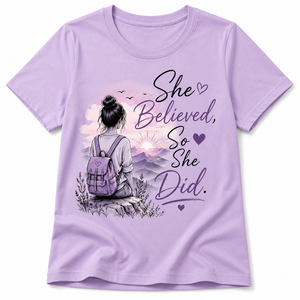 Camiseta de Mujer, Cuello Redondo, Color Verde Oliva, Manga Corta, Estampado de Letras, 100% Algodón, Casual, Transpirable, Corte Regular, 180g, Primavera - Product Image 1
