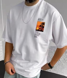T-shirt de musculation en mélange de coton pour homme, entraînement en salle, compétition, respirant, anti-humidité, imprimé uni, décontracté, manches courtes - Product Image 3