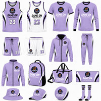Fournisseur en gros de tenues de basketball pour hommes, découpe automatisée, respirant, séchage rapide, kit sportif sublimé