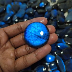 Labradorita azul Natural 100%, piedras preciosas sueltas, cabujón de labradorita azul de alta calidad, lote de piedra de cristal curativa, suministro a granel de Labra - Product Image 4