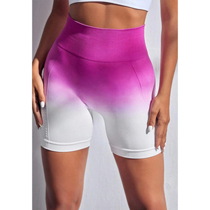 Shorts de sport et de yoga pour femmes, pantalons de course en polyester et élasthanne, taille haute, respirants, élastiques, antibactériens - Product Image 1