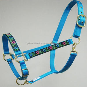 ดอกไม้ไนล่อนพิมพ์เชือกแขวนคอสำหรับม้า-สีฟ้าสดใสสีดำสีฟ้าคราม-สีสารพันเป็นไปได้-เย็บสองครั้ง - Product Image 6