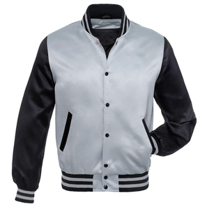 High Quality Custom Chenille Embroidery Varsity Jacket for <b>Men</b> College Baseball Bomber Letterman Crop Leather Jacket Stand - Product Image 1