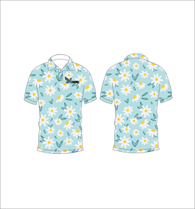 Camiseta Polo de Manga Corta con Estampado Floral para Hombre, Marca Ferocious Clothing, Algodón Oxford, Transpirable, Estilo Casual - Product Image 3