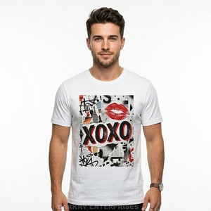 Fabricant de t-shirts personnalisés pour hommes en coton de haute qualité avec motif squelette, impression sérigraphique, broderie de logo, service OEM ODM - Product Image 2