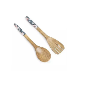 Cuchara de Madera de Acacia de la Mejor Calidad, Pequeña, Ecológica, Desechable, para Servir Postres, con Asa Impresa - Product Image 1