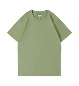 เสื้อยืดคอกลมแขนสั้นผู้ชาย สีน้ำตาล ผ้าฝ้ายเจอร์ซีย์ ทรงปกติ สีพื้น สไตล์ลำลอง คุณภาพสูง - Product Image 5