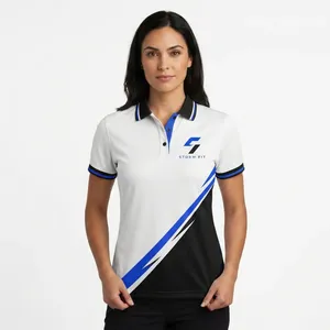 Camiseta Polo Personalizada para Mujer, de Secado Rápido, 100% Poliéster, Manga Corta, Corte Regular, Estilo Deportivo Informal - Product Image 2