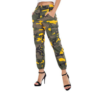 Women's Gray High Waist Flat Front <b>Cargo</b> Pants Woven Spandex Cotton Breathable Casual Winter Solid Color Elastic Waist - Product Image 3