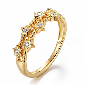 แหวนเพชรทรงดาวเงินสเตอร์ลิงสำหรับผู้หญิงจาก CARATOVA DIAMONDS - Product Image 1