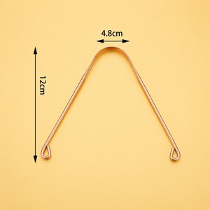 Cheap Copper Tongue Scraper Polished Metal Oral Hygiene Tool Modern Design at wholesale price from India - Product Image 2