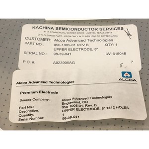 ALCOA ADVANCED TECHNOLOGIES 050-1005-01 UPPER - Équipements et pièces semi-conductrices de renommée mondiale et de confiance - Product Image 3