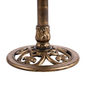 Vasca per Uccelli in Resina Bronzo Antico 50*50*86cm con Bordo a Loto e Vassoio Mangiatoia per il Birdwatching in Giardino - Product Image 5