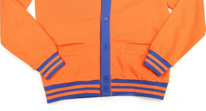 Custom Men's Double Breasted Wool/Acrylic <b>Cardigan</b> Sweater Solid Color Winter Apparel for School Spirit - Product Image 3