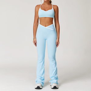 Heavy Fashion Printed Fitness Workout Yoga Set Sports Bra And Legging Set - Product Image 3