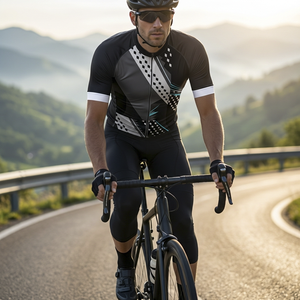 Maillot de cyclisme VTT léger pour homme en polyester sublimé, extensible dans quatre directions, respirant, à manches courtes, personnalisable OEM - Product Image 2